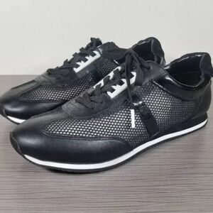 Michael Kors Maggie Trainer Sneakers Black Leather and Mesh